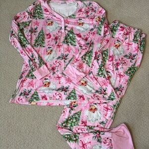 Women's size L Santa Pjs